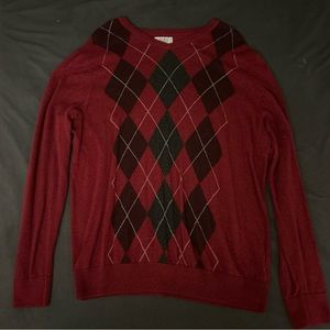 Croft & Barrow Red Pattern Crewneck
